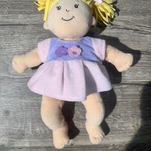 Manhattan Toy Soft Stella Baby Doll Plush Magnetic Mouth Blonde 14"